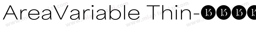 AreaVariable Thin字体转换